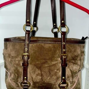 Coach suede handbag
